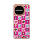 スリムプロテクションケース［ ツインエンジェル - ドットイラスト - ピンク ］