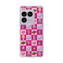 スリムプロテクションケース［ ツインエンジェル - ドットイラスト - ピンク ］