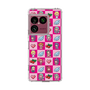 スリムプロテクションケース［ ツインエンジェル - ドットイラスト - ピンク ］