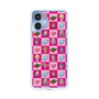 スリムプロテクションケース［ ツインエンジェル - ドットイラスト - ピンク ］