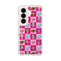 スリムプロテクションケース［ ツインエンジェル - ドットイラスト - ピンク ］
