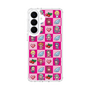 スリムプロテクションケース［ ツインエンジェル - ドットイラスト - ピンク ］