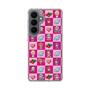 スリムプロテクションケース［ ツインエンジェル - ドットイラスト - ピンク ］