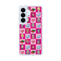スリムプロテクションケース［ ツインエンジェル - ドットイラスト - ピンク ］