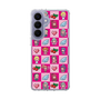 スリムプロテクションケース［ ツインエンジェル - ドットイラスト - ピンク ］