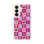 スリムプロテクションケース［ ツインエンジェル - ドットイラスト - ピンク ］