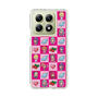 スリムプロテクションケース［ ツインエンジェル - ドットイラスト - ピンク ］