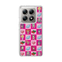 スリムプロテクションケース［ ツインエンジェル - ドットイラスト - ピンク ］