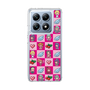 スリムプロテクションケース［ ツインエンジェル - ドットイラスト - ピンク ］