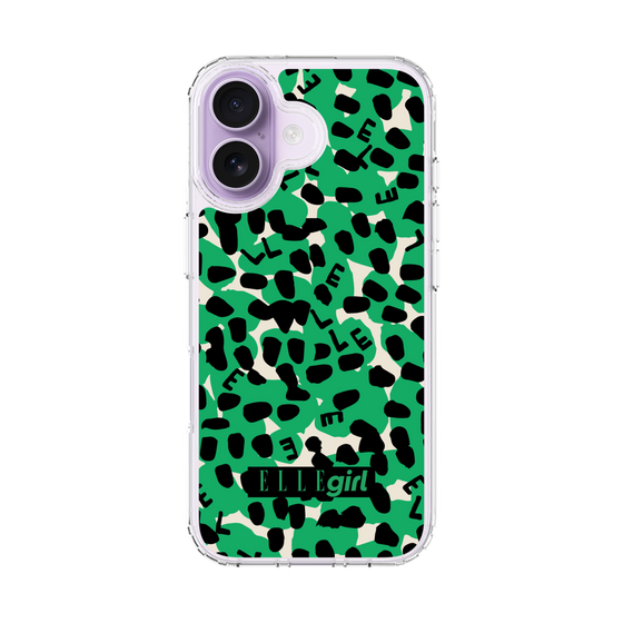 スリムプロテクションケース［ ELLEgirl - レオパード - Green ］