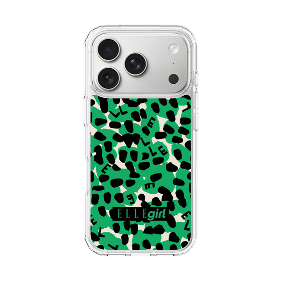 スリムプロテクションケース［ ELLEgirl - レオパード - Green ］