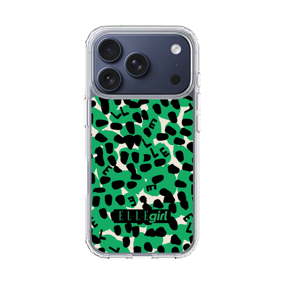 スリムプロテクションケース［ ELLEgirl - レオパード - Green ］
