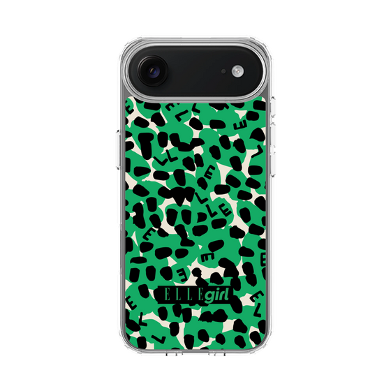 スリムプロテクションケース［ ELLEgirl - レオパード - Green ］