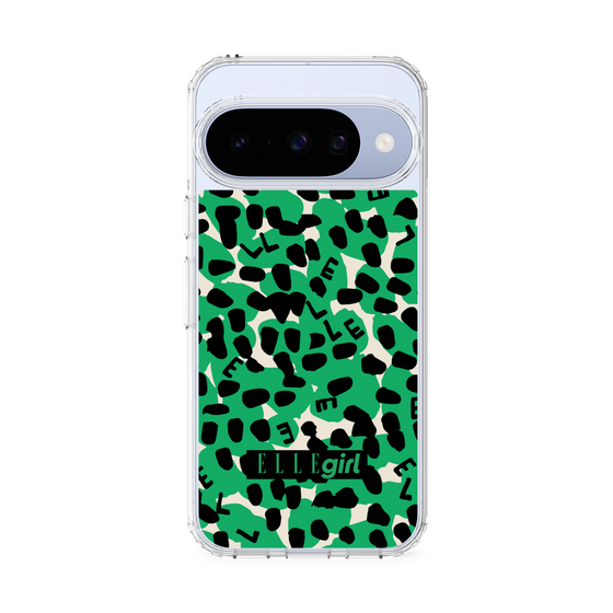 スリムプロテクションケース［ ELLEgirl - レオパード - Green ］