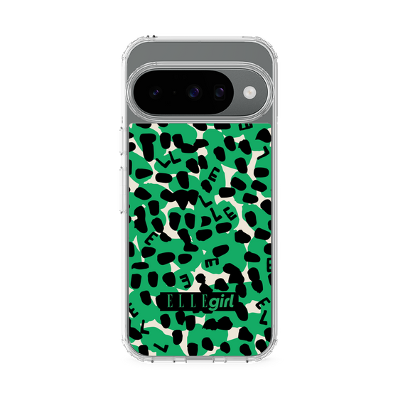 スリムプロテクションケース［ ELLEgirl - レオパード - Green ］