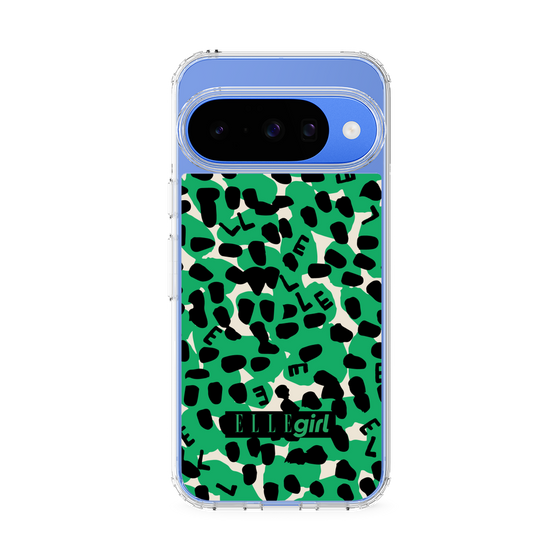 スリムプロテクションケース［ ELLEgirl - レオパード - Green ］