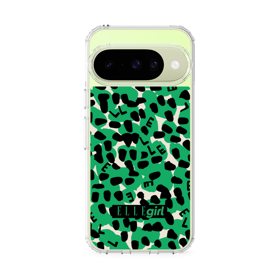 スリムプロテクションケース［ ELLEgirl - レオパード - Green ］