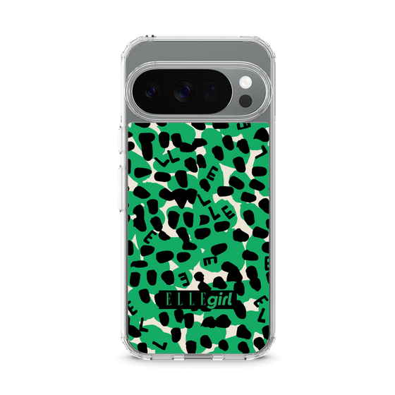 スリムプロテクションケース［ ELLEgirl - レオパード - Green ］