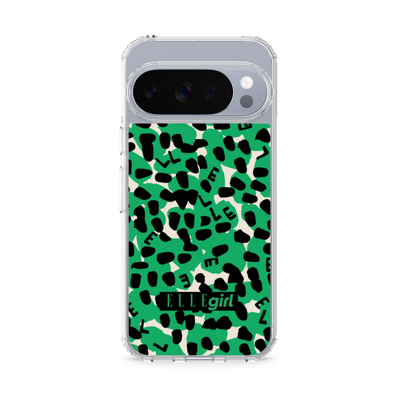 スリムプロテクションケース［ ELLEgirl - レオパード - Green ］