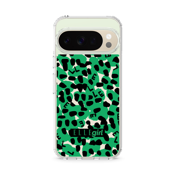 スリムプロテクションケース［ ELLEgirl - レオパード - Green ］