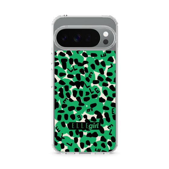 スリムプロテクションケース［ ELLEgirl - レオパード - Green ］