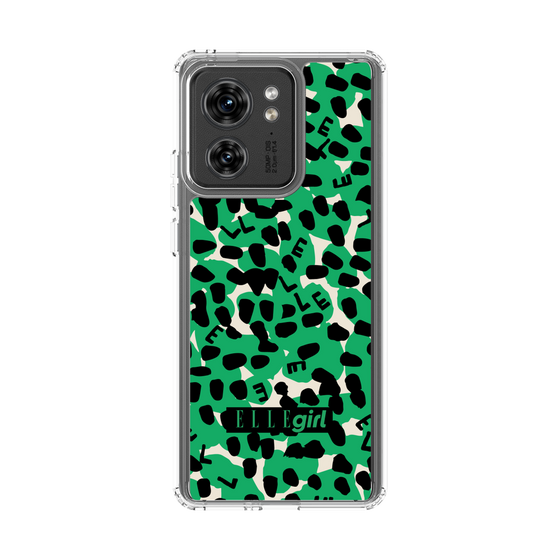 スリムプロテクションケース［ ELLEgirl - レオパード - Green ］