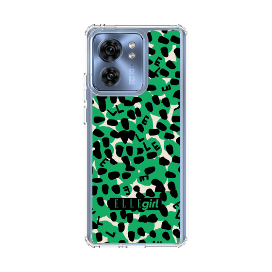 スリムプロテクションケース［ ELLEgirl - レオパード - Green ］