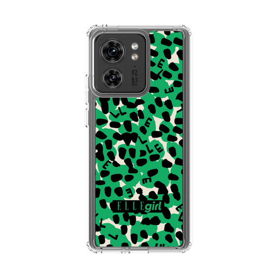 スリムプロテクションケース［ ELLEgirl - レオパード - Green ］
