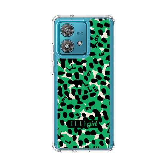 スリムプロテクションケース［ ELLEgirl - レオパード - Green ］