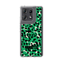 スリムプロテクションケース［ ELLEgirl - レオパード - Green ］