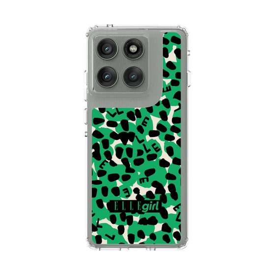 スリムプロテクションケース［ ELLEgirl - レオパード - Green ］
