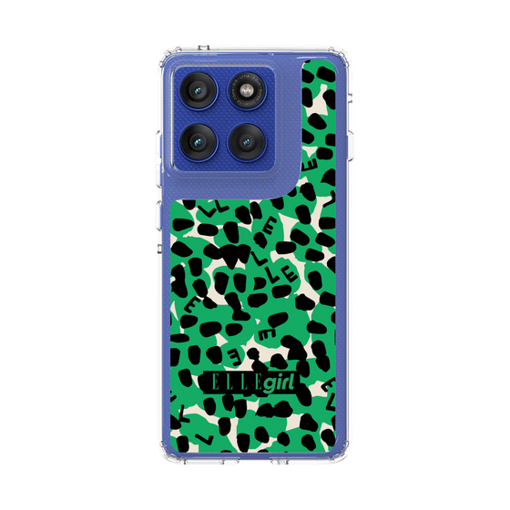 スリムプロテクションケース［ ELLEgirl - レオパード - Green ］