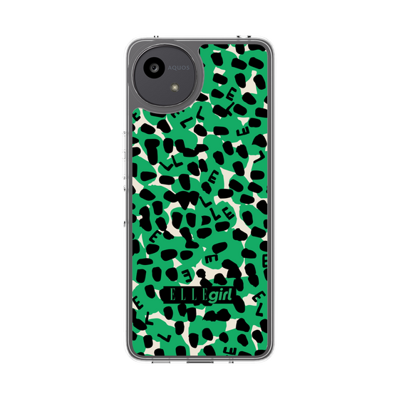 スリムプロテクションケース［ ELLEgirl - レオパード - Green ］