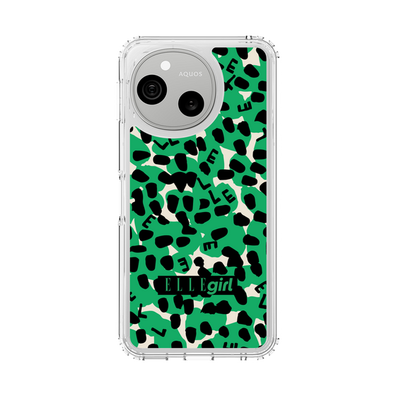 スリムプロテクションケース［ ELLEgirl - レオパード - Green ］