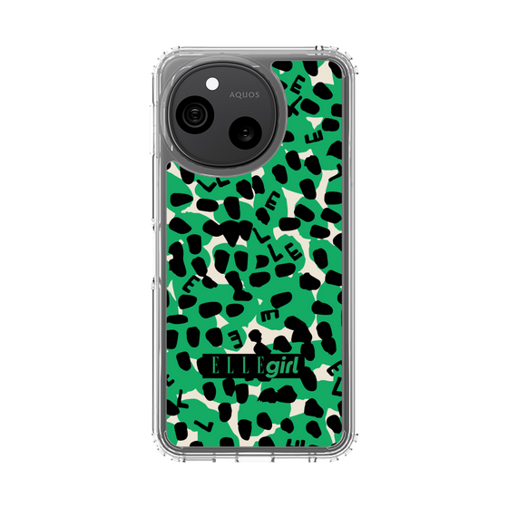 スリムプロテクションケース［ ELLEgirl - レオパード - Green ］
