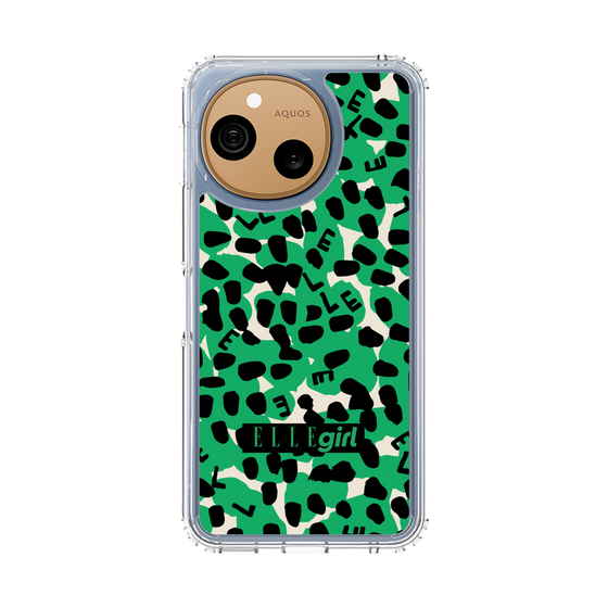 スリムプロテクションケース［ ELLEgirl - レオパード - Green ］