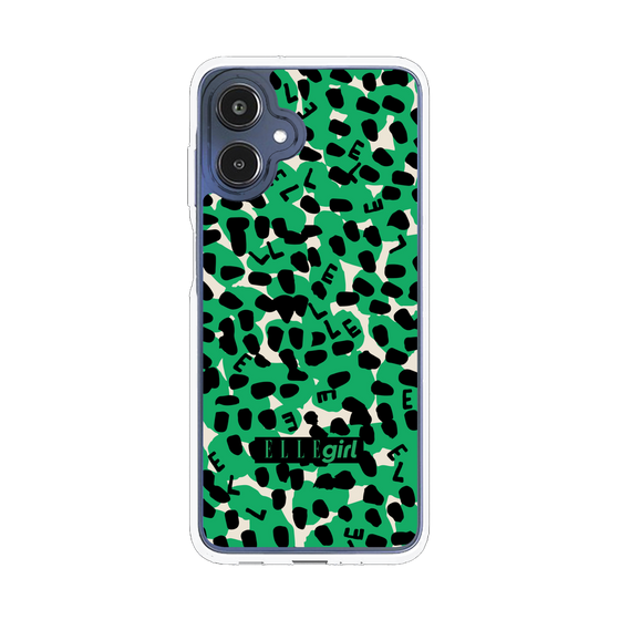 スリムプロテクションケース［ ELLEgirl - レオパード - Green ］