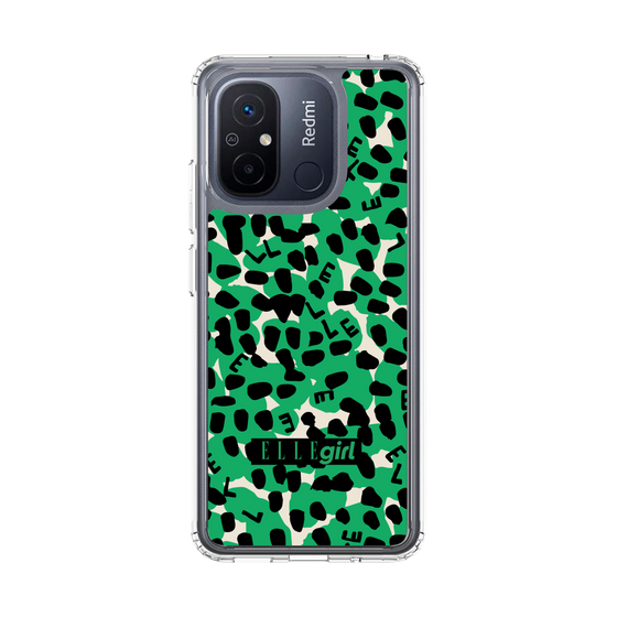 スリムプロテクションケース［ ELLEgirl - レオパード - Green ］