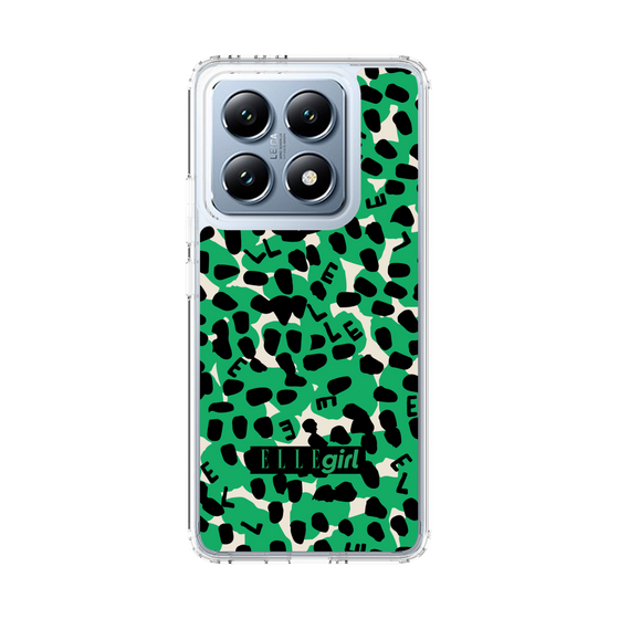 スリムプロテクションケース［ ELLEgirl - レオパード - Green ］