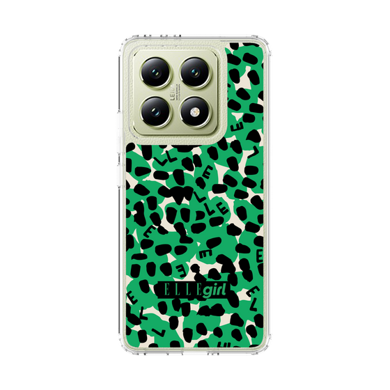 スリムプロテクションケース［ ELLEgirl - レオパード - Green ］