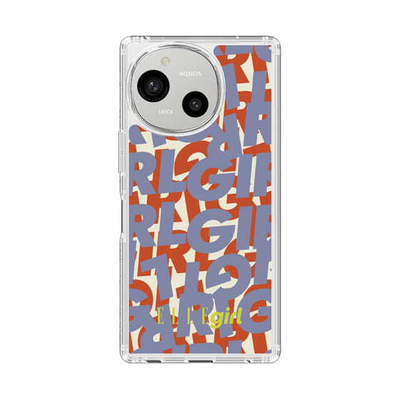 スリムプロテクションケース［ ELLEgirl - ミックスロゴ - Purple ］