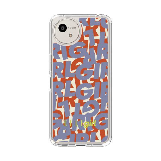 スリムプロテクションケース［ ELLEgirl - ミックスロゴ - Purple ］