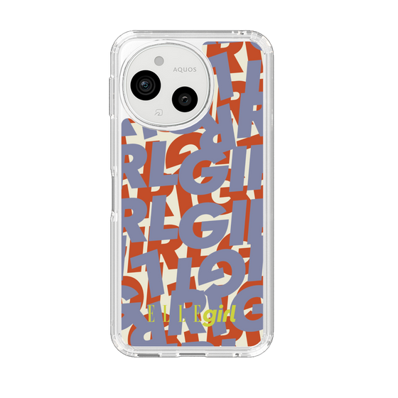 スリムプロテクションケース［ ELLEgirl - ミックスロゴ - Purple ］