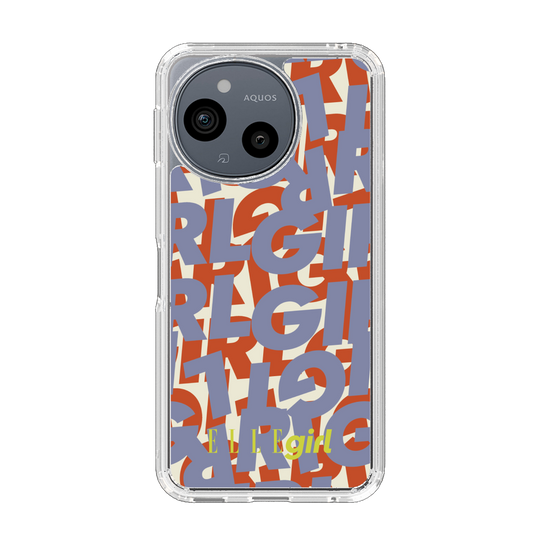 スリムプロテクションケース［ ELLEgirl - ミックスロゴ - Purple ］