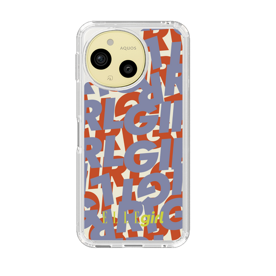 スリムプロテクションケース［ ELLEgirl - ミックスロゴ - Purple ］