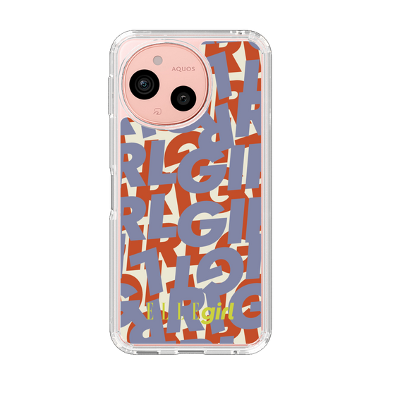 スリムプロテクションケース［ ELLEgirl - ミックスロゴ - Purple ］