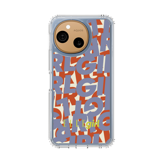 スリムプロテクションケース［ ELLEgirl - ミックスロゴ - Purple ］