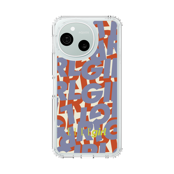 スリムプロテクションケース［ ELLEgirl - ミックスロゴ - Purple ］