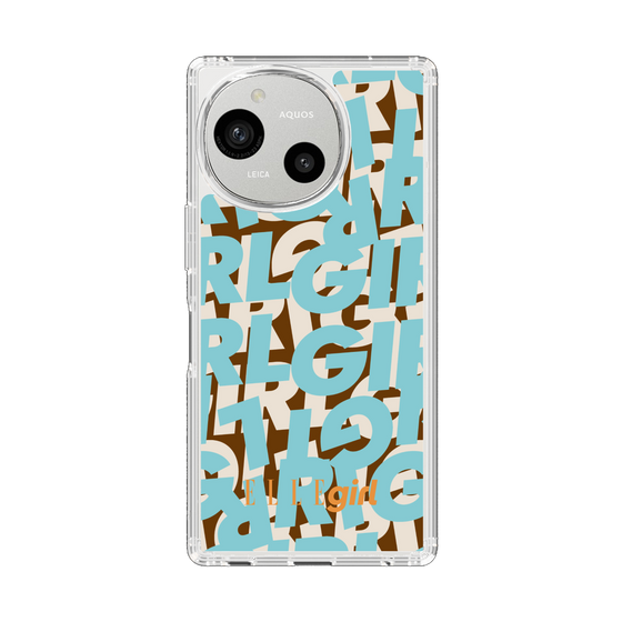 スリムプロテクションケース［ ELLEgirl - ミックスロゴ - Pale blue ］