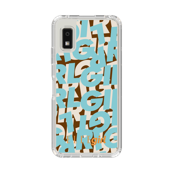 スリムプロテクションケース［ ELLEgirl - ミックスロゴ - Pale blue ］